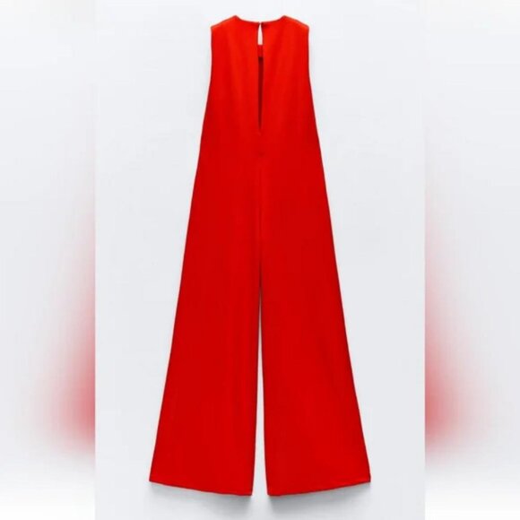 ZARA CREPE PALAZZO JUMPSUIT - Picture 5 of 6